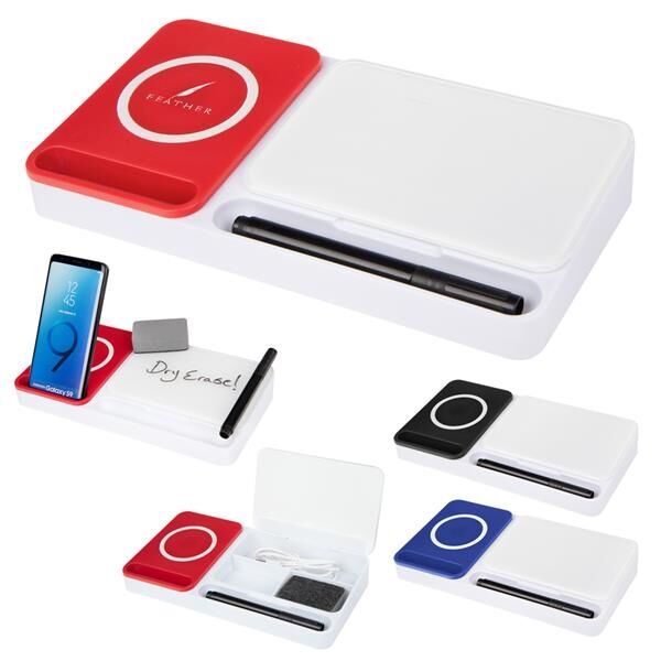 Main Product Image for Advertising Desk Organizer With Wireless Charger & Dry Erase Boa
