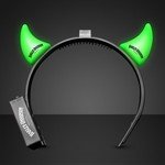 DEVIL HORNS LIGHT UP GREEN -  