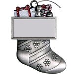 Digistock 3D Ornaments - Stocking - Silver