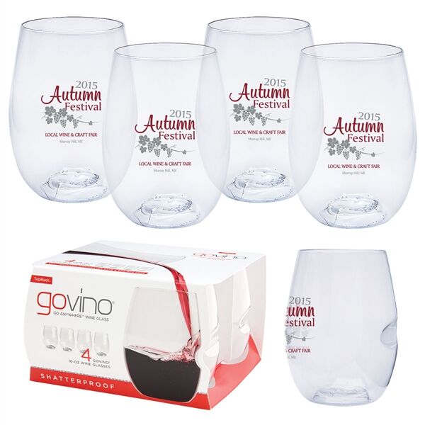Main Product Image for Dishwasher Safe Govino16 Oz Wine Glass 4 Pack