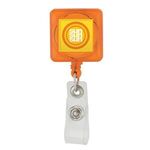 Divo Badge Holder with Clip - Orange