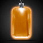 Dog Tag Light-Up Acrylic Pendant Necklace - Amber