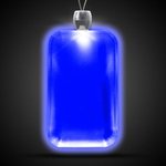 Dog Tag Light-Up Acrylic Pendant Necklace - Blue