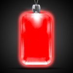 Dog Tag Light-Up Acrylic Pendant Necklace - Red