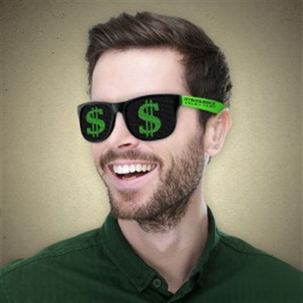 Main Product Image for Custom Printed Dollar Sign Novelty Sunglasses