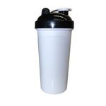 Double Sided Fitness Shaker Bottle -  White
