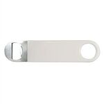 Double Sided Metal Bottle Opener - White