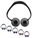 Dual Breeze Hands-Free Neck Fan with Mood Light - Black