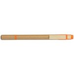 Dual Function Eco-Inspired Pen With Highlighter - Natural With Orange