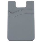 Dual Pocket Cell Phone Sleeve with Adhesive Backing - Gray