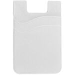 Dual Pocket Cell Phone Sleeve with Adhesive Backing - White