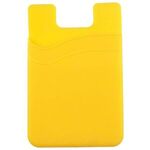 Dual Pocket Cell Phone Sleeve with Adhesive Backing - Yellow