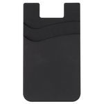 Dual Pocket Silicone Phone Wallet - Black