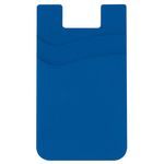 Dual Pocket Silicone Phone Wallet - Blue
