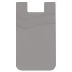 Dual Pocket Silicone Phone Wallet - Gray