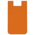 Dual Pocket Silicone Phone Wallet - Orange