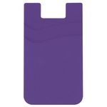 Dual Pocket Silicone Phone Wallet - Purple