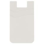 Dual Pocket Silicone Phone Wallet - White
