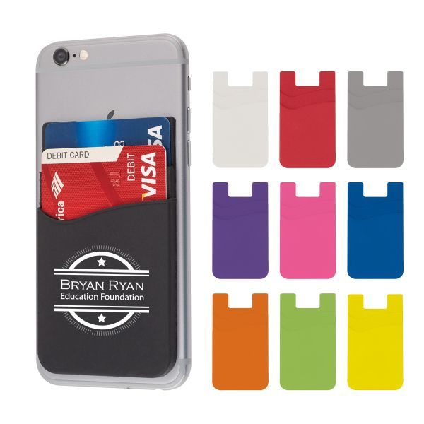 Main Product Image for Custom Printed Dual Pocket Silicone Phone Wallet