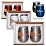 Buy Custom Duo Vacuum Stemless Wine Tumbler Gift Set