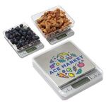 Easy Measure Digital Kitchen Scale with Food Tray - Medium Silver