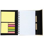 Eco-Recycled Magnetic Journal with Sticky Notes and Flags -  