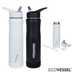 EcoVessel® The Summit 24 oz. Vacuum Insulated Water Bottle - Black