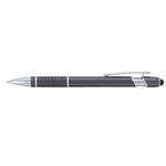 Ellipse Stylus - Laser Engraved - Metal Pen - Gunmetal-silver
