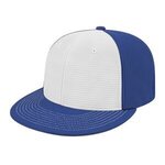 Embroidered Flexfit(R) Aerated Performance Cap - White-royal Blue