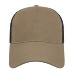 Embroidered X-Tra Value Mesh Back Cap - Khaki/black