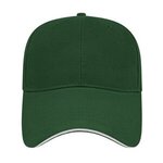 Embroidered X-Tra Value Sandwich Cap - Dark Green/white