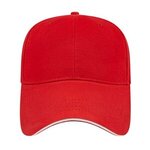 Embroidered X-Tra Value Sandwich Cap - Red/White