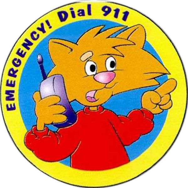 Main Product Image for Emergency Dial 911 Sticker Rolls