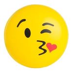 Emoji Kiss Kiss Squeezies® Stress Reliever - Yellow