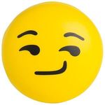 Emoji Smirk Squeezies® Stress Reliever - Yellow