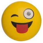 Emoji Wink Wink Squeezies® Stress Reliever - Yellow