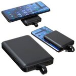 Esquire 5000mAh Power Bank  Wireless Charger with 3-in-1 Cha - Medium Black