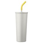 Essex 23oz Stainless Straw Vacuum Insulated Tumbler - White