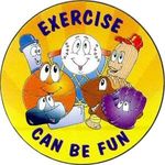 Buy Exercise Can Be Fun Sticker Rolls