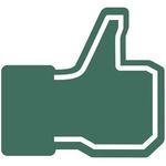 Facebook Like Foam Hand - Dark Green