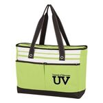 Fashionable Roomy Tote Bag - Lime