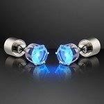 FAUX LED PIERCED EARRINGS - Blue