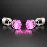 FAUX LED PIERCED EARRINGS - Pink