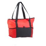 Feather Flight Zippered Tote Bag - Medium Red