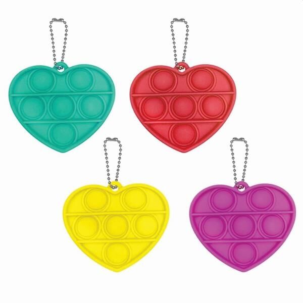 Main Product Image for Fidget Popper Heart Shape with Keychain