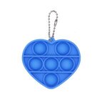 Fidget Popper Heart Shape with Keychain -  