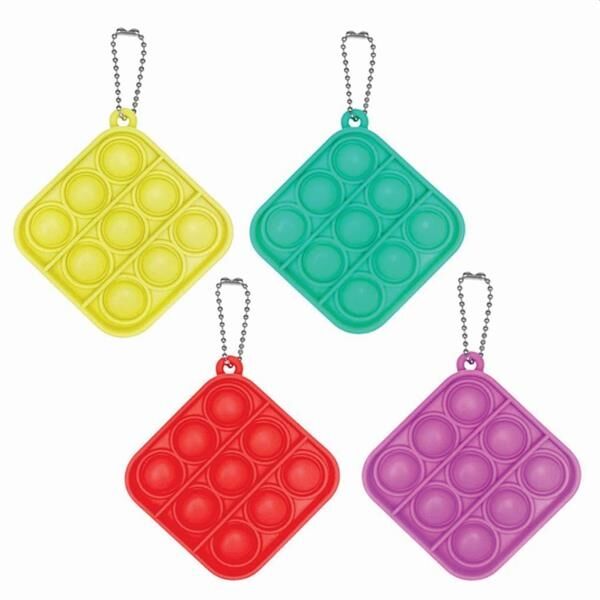 Main Product Image for Fidget Popper Square Shape &Keychain - Full Color Imprint