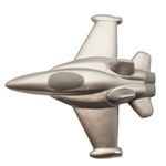 Fighter Jet Squeezie® Stress Reliever - Silver
