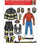 Fireman Dress Up Peel Place Activity Sheets - Yellow