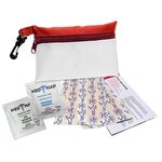 First Aid Polyester Zip Tote Kit 2 - White-red